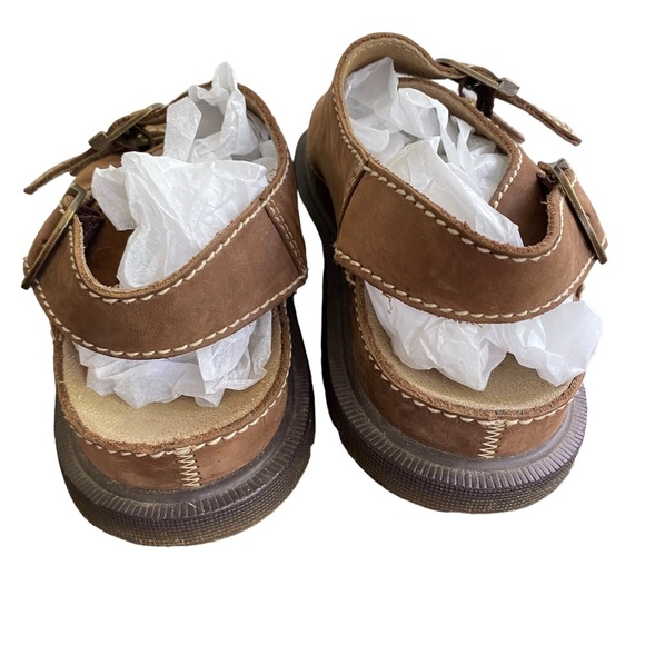 ARIZONIA JEAN CO Y2K Buckle Brown Suede Fisherman Platform Sandals Men's - Picture 7 of 9